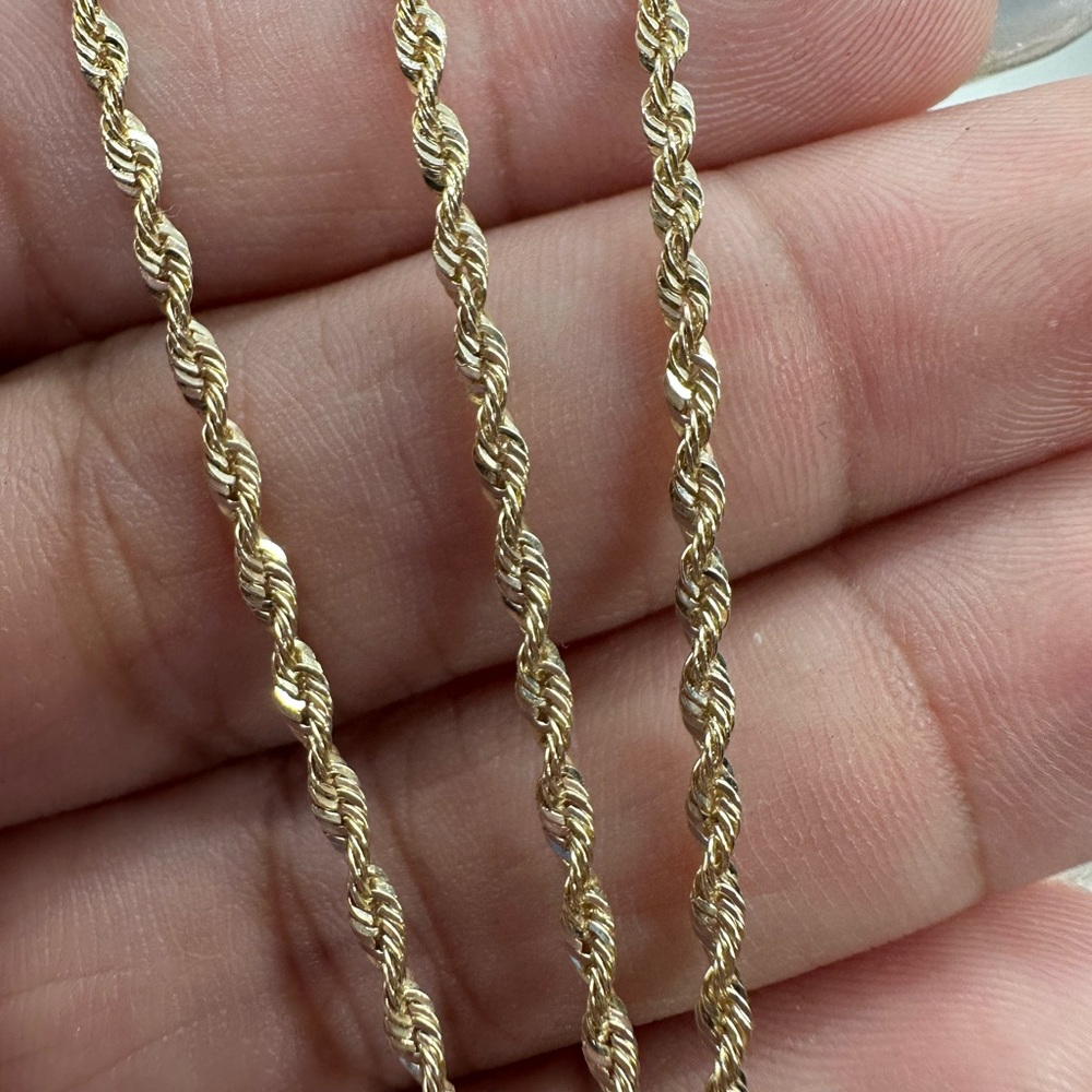 14Kt Gold Rope Chain - Picture 3 of 9